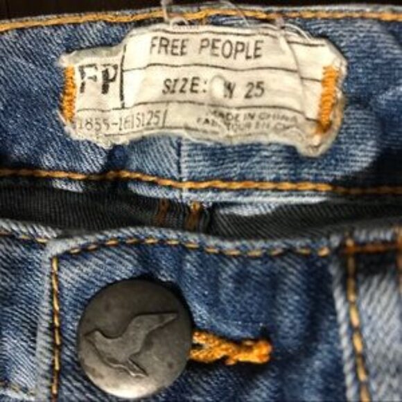 Free People Light Wash Boho Flared Jeans; 25 - Picture 4 of 7
